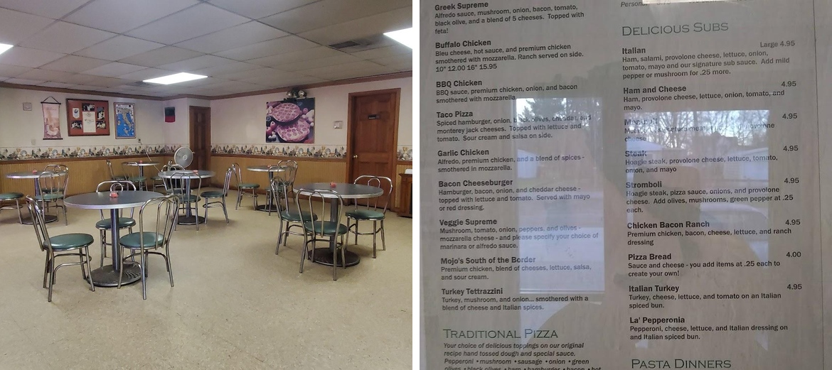 Percelli's Pizza Menu