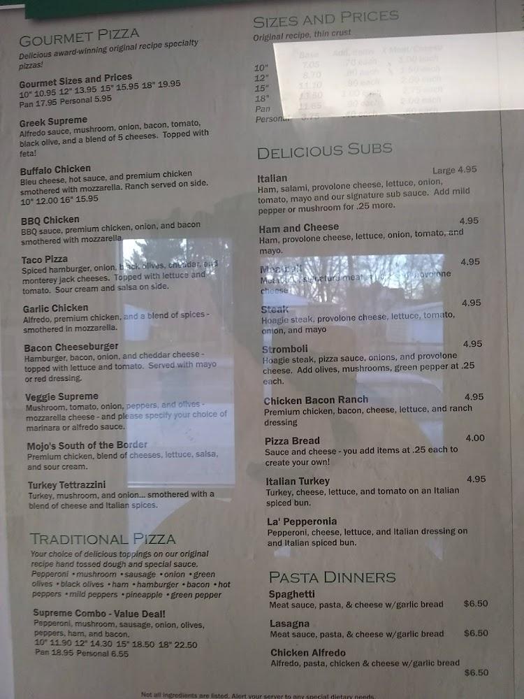 Percelli's Pizza Menu image 1