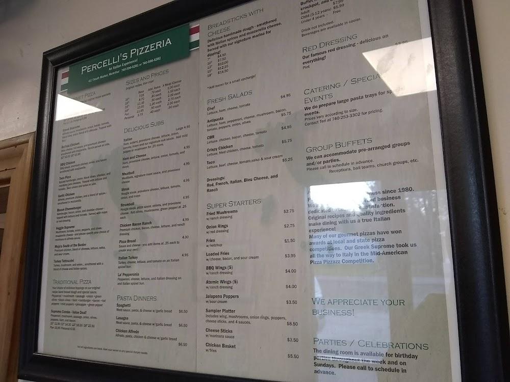Percelli's Pizza Menu image 2